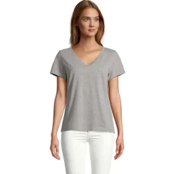 REGENT V T-SHIRT WOMEN / Szary Melanż S04766-GM-XXL