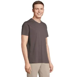 REGENT V  V-NECK T-SHIRT / Ciemny Szary S04765-DG-M