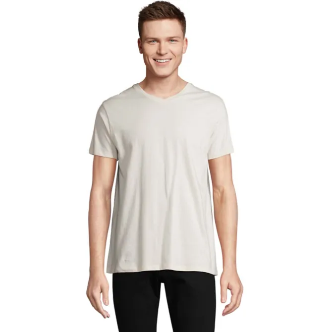 REGENT V V-NECK T-SHIRT / Off-White S04765-WW-3XL