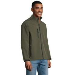 RELAX Męski softshell 340g / Army S46600-AR-M