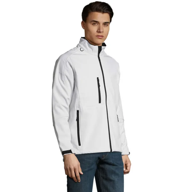 RELAX Męski softshell 340g / Bialy S46600-WH-M