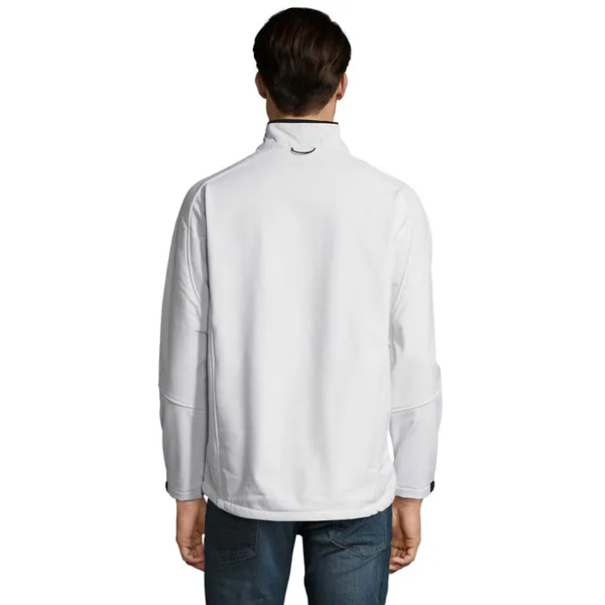RELAX Męski softshell 340g / Bialy S46600-WH-4XL