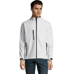 RELAX Męski softshell 340g / Bialy S46600-WH-L