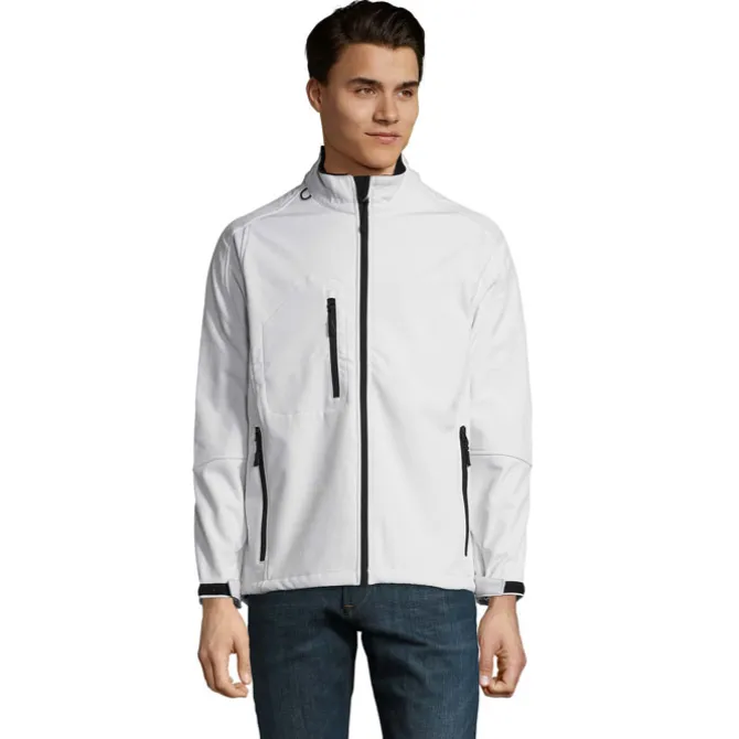 RELAX Męski softshell 340g / Bialy S46600-WH-L