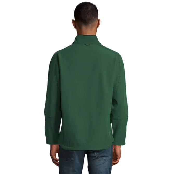 RELAX Męski softshell 340g / Ciemno-Zielony S46600-BO-XL