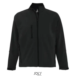 RELAX Męski softshell 340g / Czarny / Czarny opal S46600-BK-S