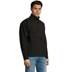 RELAX Męski softshell 340g / Czarny / Czarny opal S46600-BK-M