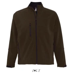 RELAX Męski softshell 340g / Dark Chocolate S46600-DC-XL