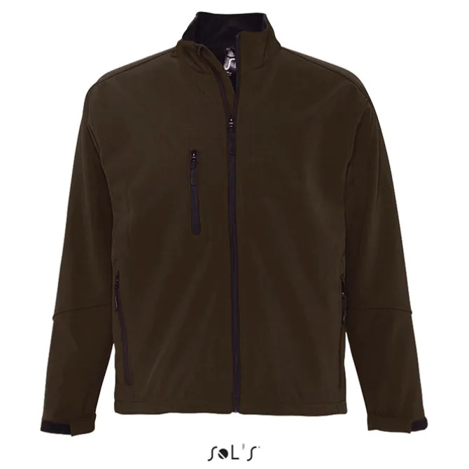 RELAX Męski softshell 340g / Dark Chocolate S46600-DC-4XL