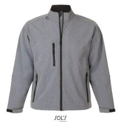RELAX Męski softshell 340g / Szary melanż S46600-GM-4XL