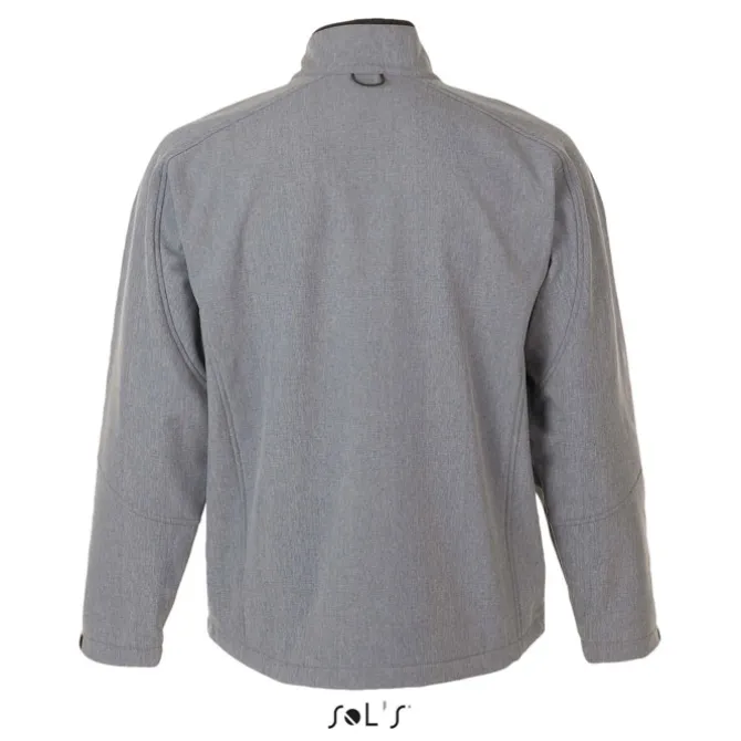 RELAX Męski softshell 340g / Szary melanż S46600-GM-3XL