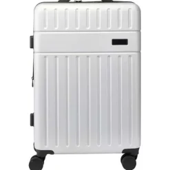 Rover rozszerzana walizka na kółkach z tworzyw sztucznych pochodzących z recyklingu na 24-calowego laptopa z certyfikatem GRS o pojemności 70 l / Srebrny 13009781
