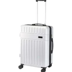 Rover rozszerzana walizka na kółkach z tworzyw sztucznych pochodzących z recyklingu na 24-calowego laptopa z certyfikatem GRS o pojemności 70 l / Srebrny 13009781