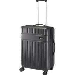 Rover rozszerzana walizka na kółkach z tworzyw sztucznych pochodzących z recyklingu na 24-calowego laptopa z certyfikatem GRS o pojemności 70 l / Czarny 13009790