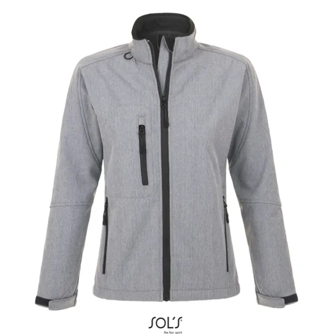 ROXY Damski softshell 340g / Szary melanż S46800-GM-XL