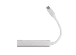 Rozdzielacz HUB USB z kablem typ C - ROSKO / Srebrny 09163-00