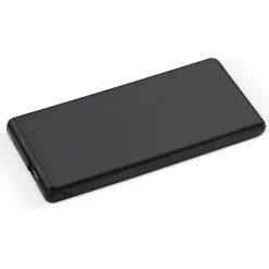 Rozświetlone logo -  powerbank 4000mAh / Srebrny / czarny LT91288-N0502
