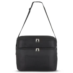 R-PET 600D Dwukomorowa torba chłodząca 30 x 20 x 24 cm 12L / Czarny LT95393-N0002