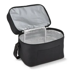 R-PET 600D Dwukomorowa torba chłodząca 30 x 20 x 24 cm 12L / Czarny LT95393-N0002