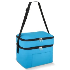 R-PET 600D Dwukomorowa torba chłodząca 30 x 20 x 24 cm 12L / Jasnoniebieski LT95393-N0012