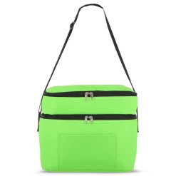 R-PET 600D Dwukomorowa torba chłodząca 30 x 20 x 24 cm 12L / Jasnozielony LT95393-N0032