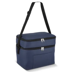R-PET 600D Dwukomorowa torba chłodząca 30 x 20 x 24 cm 12L / Ciemnoniebieski LT95393-N0010