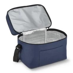 R-PET 600D Dwukomorowa torba chłodząca 30 x 20 x 24 cm 12L / Ciemnoniebieski LT95393-N0010