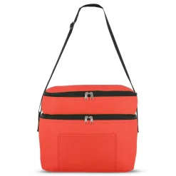 R-PET 600D Dwukomorowa torba chłodząca 30 x 20 x 24 cm 12L / Pomarańczowy LT95393-N0026