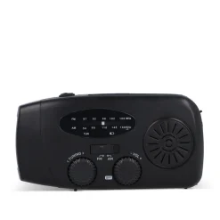 SafeSound Radio awaryjne zasilane energią słoneczną i korbką / Czerwony LT95607-N0021