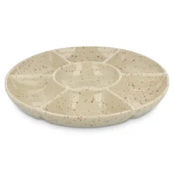 Sagaform Ditte Ceramiczny okrągły talerz do serwowania 26 cm / Beżowy LT52258-N0055