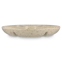 Sagaform Ditte Ceramiczny okrągły talerz do serwowania 26 cm / Beżowy LT52258-N0055