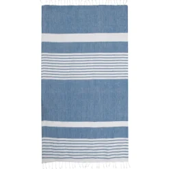 Sagaform Ella Duży ręcznik hamam 145x250cm / Niebieski LT52010-N0011