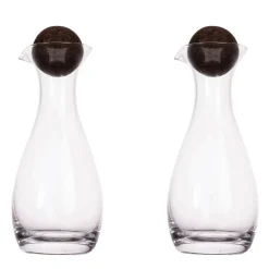 Sagaform Nature Karafki na olej/ocet z korkiem 2 szt. 300ml / Transparentny LT52203-N0004