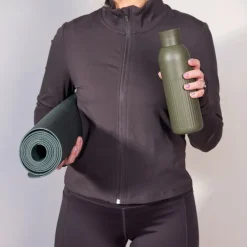 Sagaform Tekla Push stalowa butelka z zakrętką (z recyklingu) 500 ml / Dried Green LT52134-N0049
