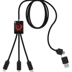 SCX.design C28 długi kabel do łądowania 5 w 1 / Czerwony 2PX06421
