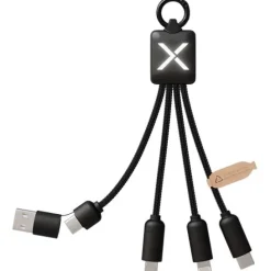 SCX.design C13 kabel do ładowania 5 w 1 o mocy 15 W / Czarny 2PX18190