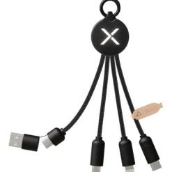 SCX.design C14 kabel do ładowania 5 w 1 o mocy 15 W / Czarny 2PX17990