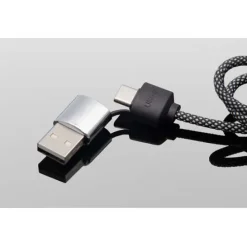 SCX.design C33 kabel do ładowania typu C o mocy 60 W z podwójnym podświetlanym logo / Melanż czarny 2PX21390