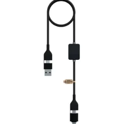 SCX.design C32 kabel do ładowania 60 W z przełącznikiem i podświetlanym logo / Czarny 2PX21290