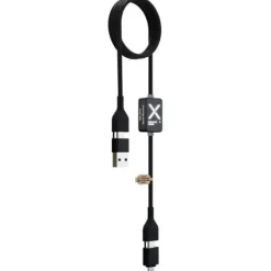 SCX.design C32 kabel do ładowania 60 W z przełącznikiem i podświetlanym logo / Czarny 2PX21290