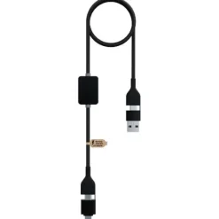 SCX.design C32 kabel do ładowania 60 W z przełącznikiem i podświetlanym logo / Czarny 2PX21290