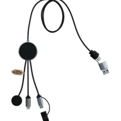 SCX.design C34 kabel do ładowania smartwatcha 7 w 1  / Czarny 2PX21490