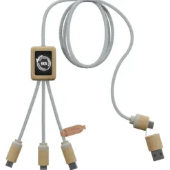 SCX.design C49 kabel do ładowania 5 w 1 / Jasnobrązowy 2PX12670