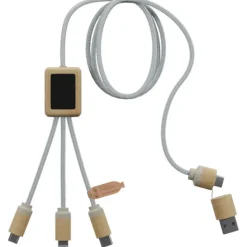 SCX.design C49 kabel do ładowania 5 w 1 / Jasnobrązowy 2PX12670