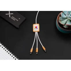 SCX.design C49 kabel do ładowania 5 w 1 / Jasnobrązowy 2PX12670