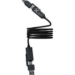 SCX.design C59 magnetyczny kabel do ładowania o mocy 100 W w izolacji z silikonu / Czarny 2PX21590