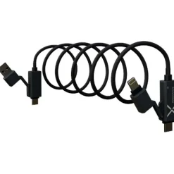 SCX.design C59 magnetyczny kabel do ładowania o mocy 100 W w izolacji z silikonu / Czarny 2PX21590