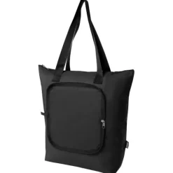 Składana torba termiczna EcoFold z materiału RPET, o pojemności 15 l / Czarny 13009290