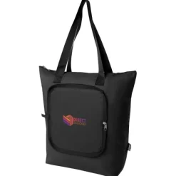 Składana torba termiczna EcoFold z materiału RPET, o pojemności 15 l / Czarny 13009290