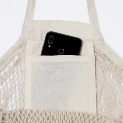 Składana torba z siateczki, 100% bawełny, z rączkami / NetFoldable / Natural IP31113680